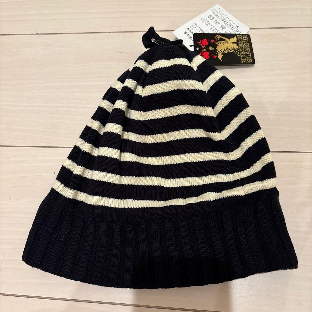 新品ヒステリックグラマー 刺繍の黒ニット帽　ベア