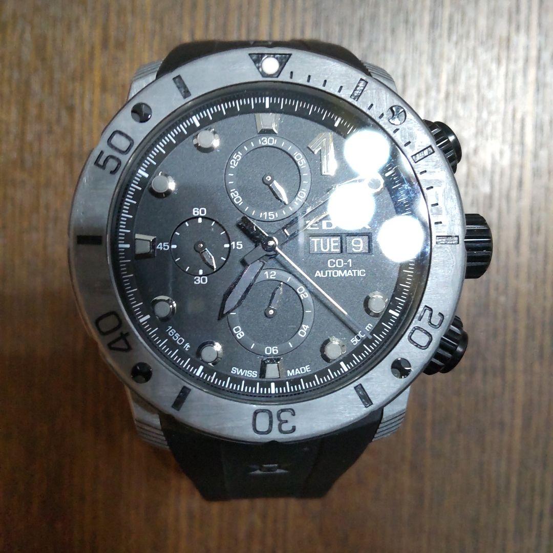 EDOX クロノオフショア1 カーボンベゼル自動巻き腕時計