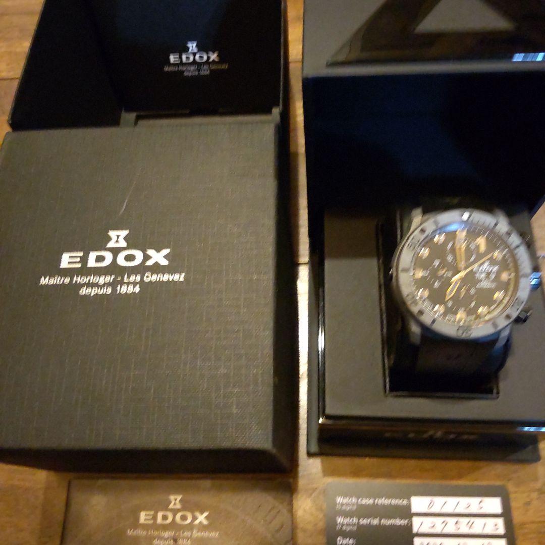 EDOX クロノオフショア1 カーボンベゼル自動巻き腕時計
