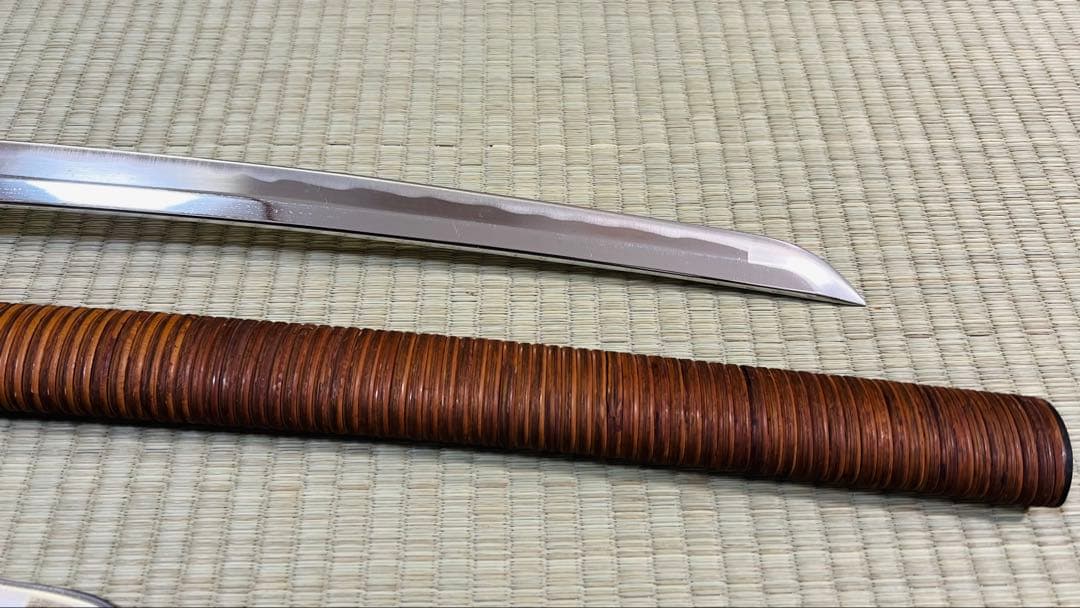 模造刀 大小 2振りセット 藤巻 鍔付き雲龍拵 笄付き 250519-4