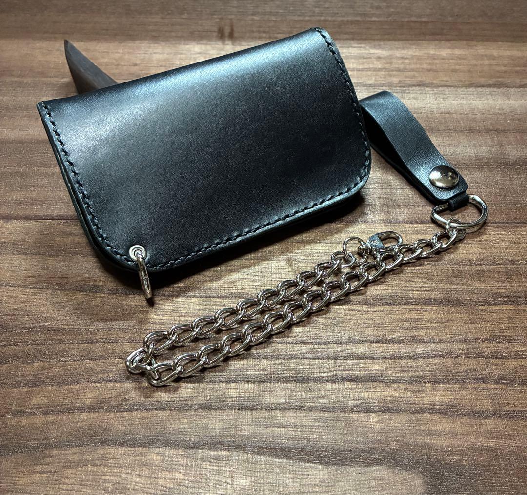 本革牛革ミドルトラッカーウォレット