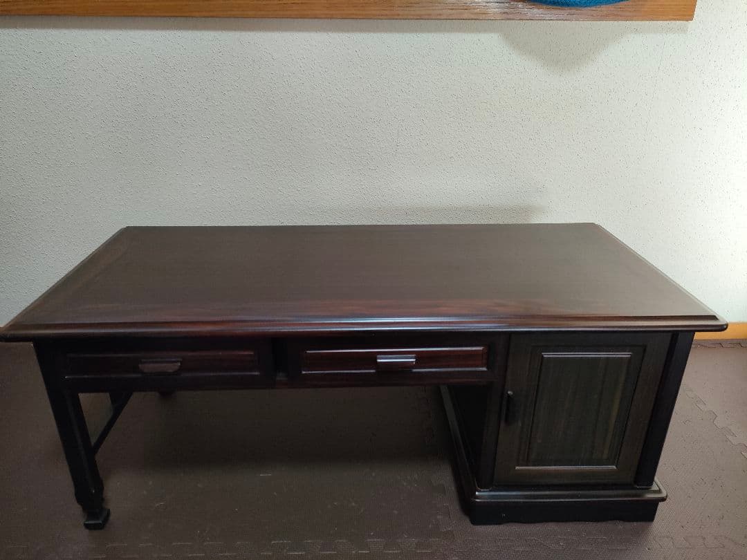 最高峰　紫檀　木製文机 ダークブラウン アンティーク