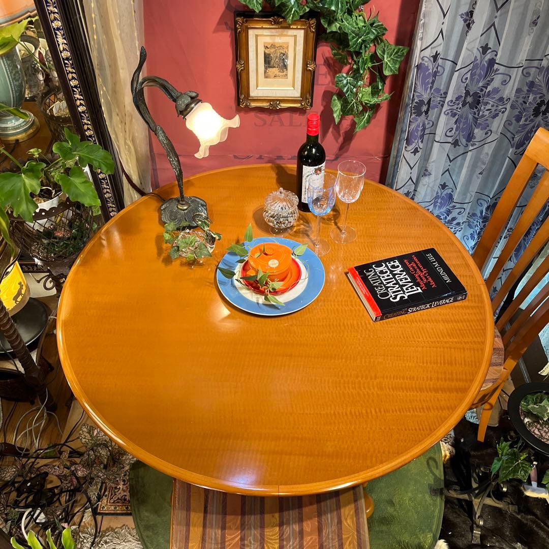 ゆ引き取り価格　カリモク　チターノ　スタイリッシュモダン　ラウンドテーブル