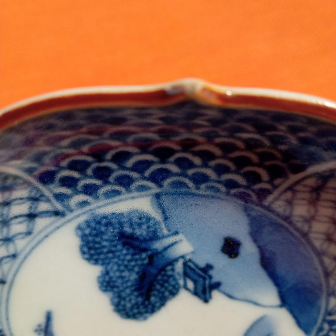 骨董品　明時代、桃山時代　古染付　染付小皿　2枚