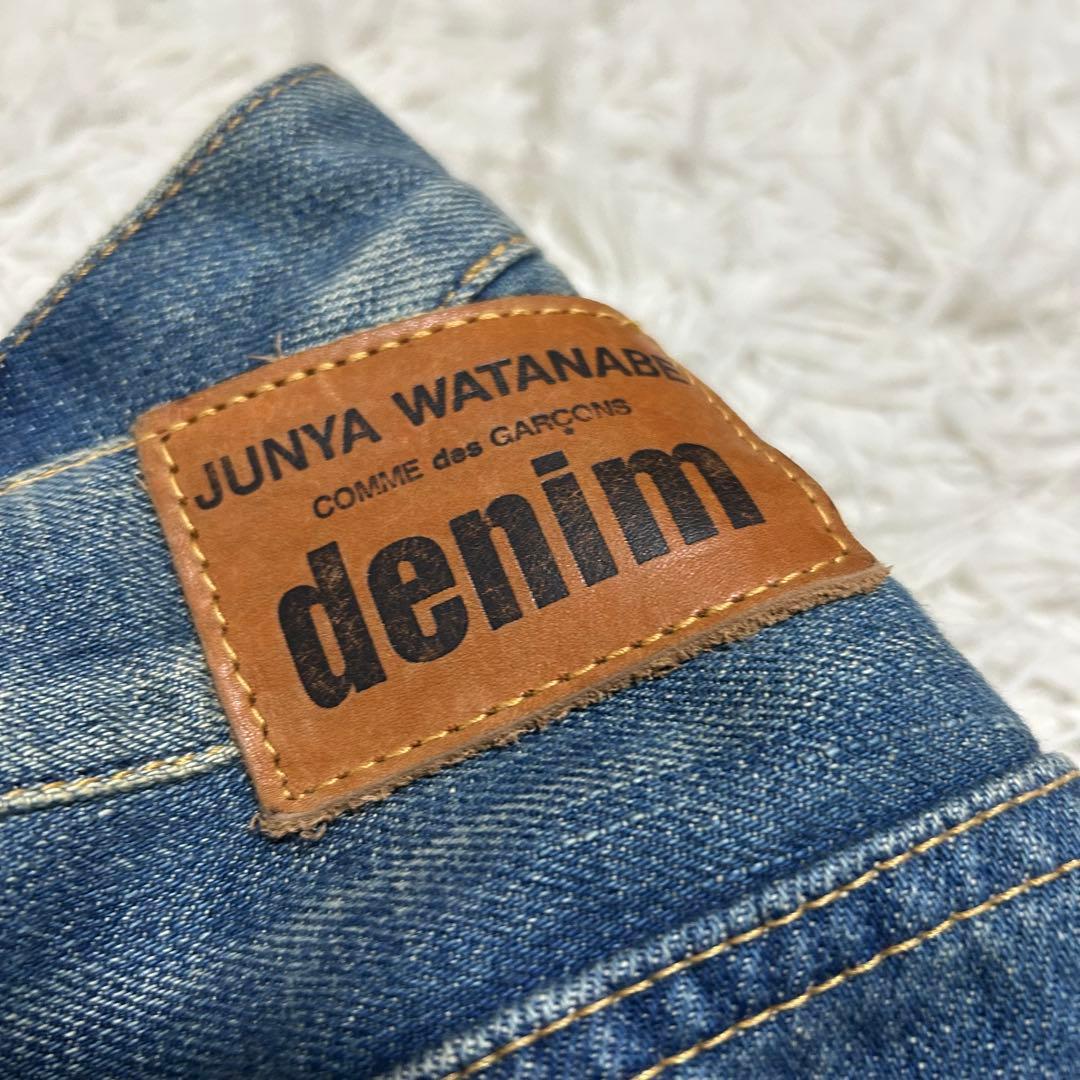 ジュンヤワタナベコムデギャルソン クロコ ドッキング デニムスカート チェック