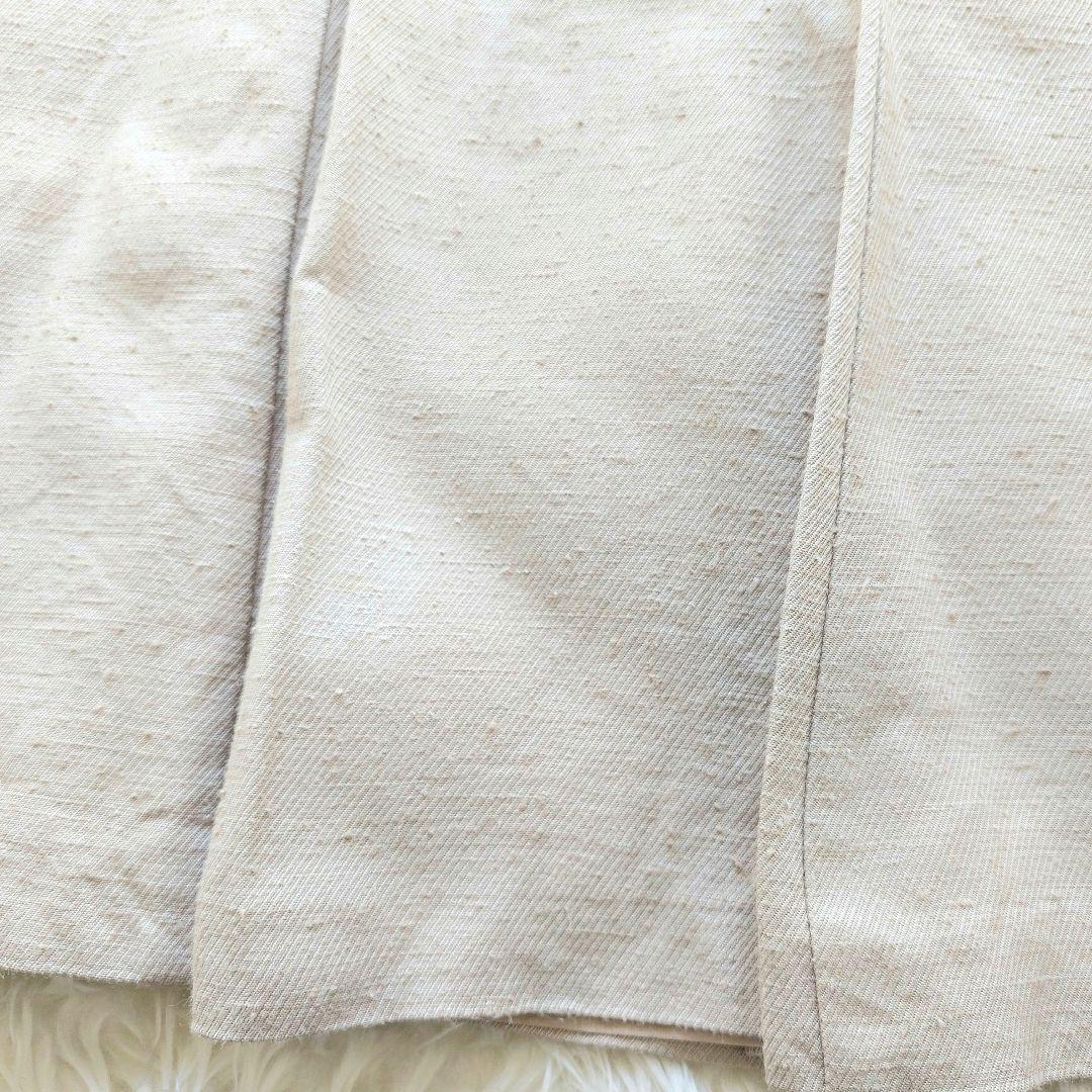 LeLe様　マトラッセスカート　ココボタン　フレア　シルク　ベージュ　40