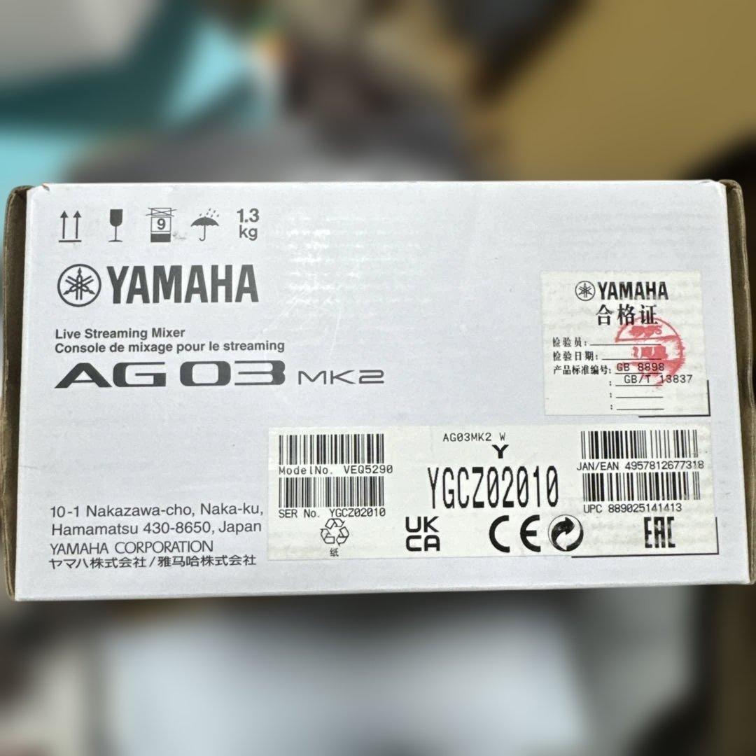 まめっち　YAMAHA AG03 mk2 ミキシングコンソール