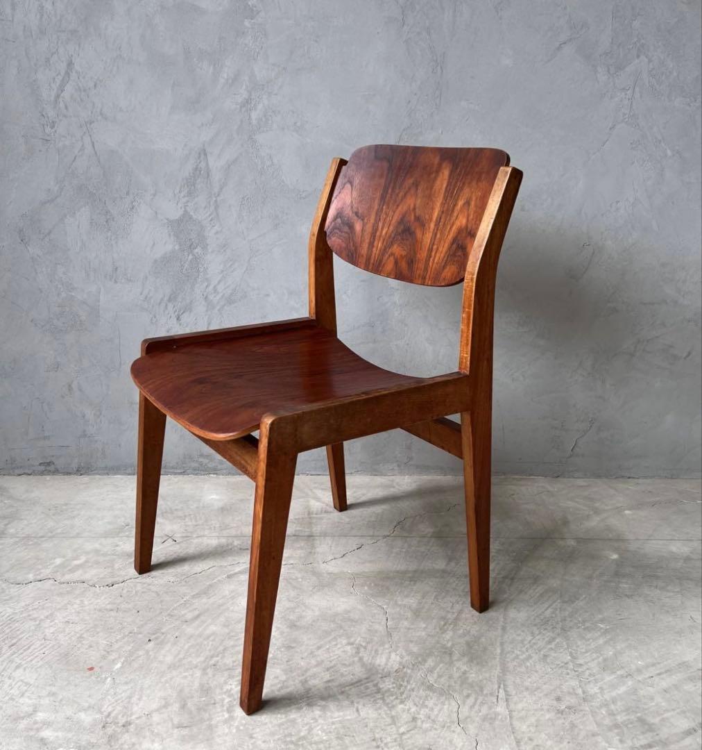 超希少 極初期型 天童木工 水之江忠臣 ブックチェア チーク材 ヴィンテージ