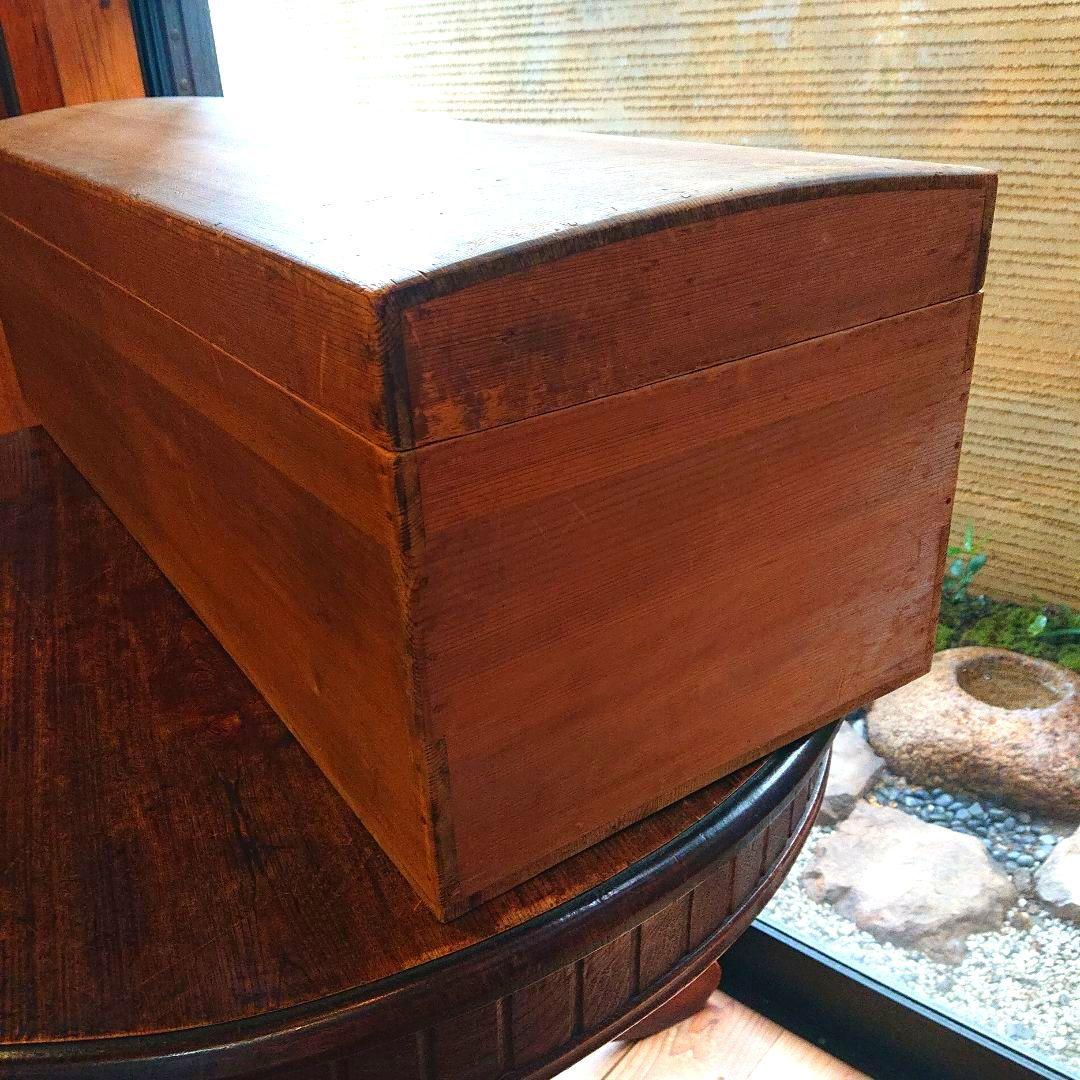 今月中の値下げです！骨董 総檜 軸箱