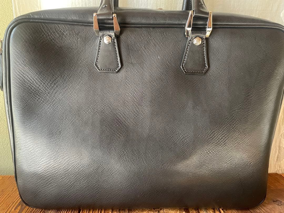 【未使用】万双　双鞣和地 シングルブリーフケース　ブラック　黒