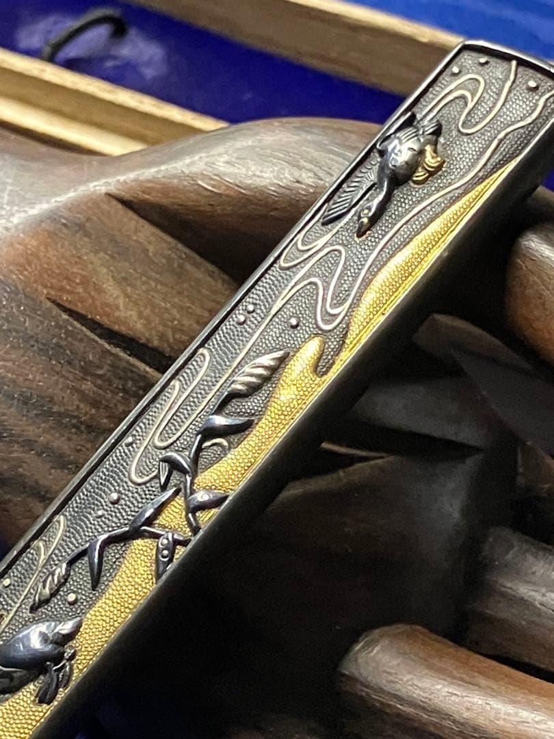 日本刀　装飾　小柄　金銀象嵌　時代物　骨董品