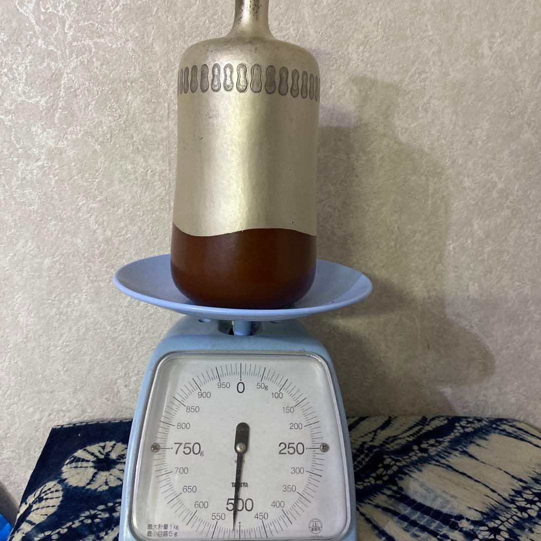 河内光昭作　銀製銅製　花瓶