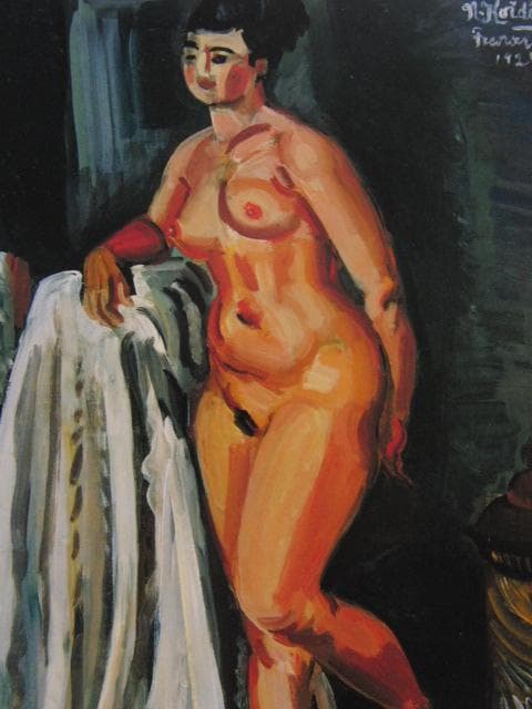 小出楢重、裸婦、希少な額装用画集より、新品高級額装付、状態良好