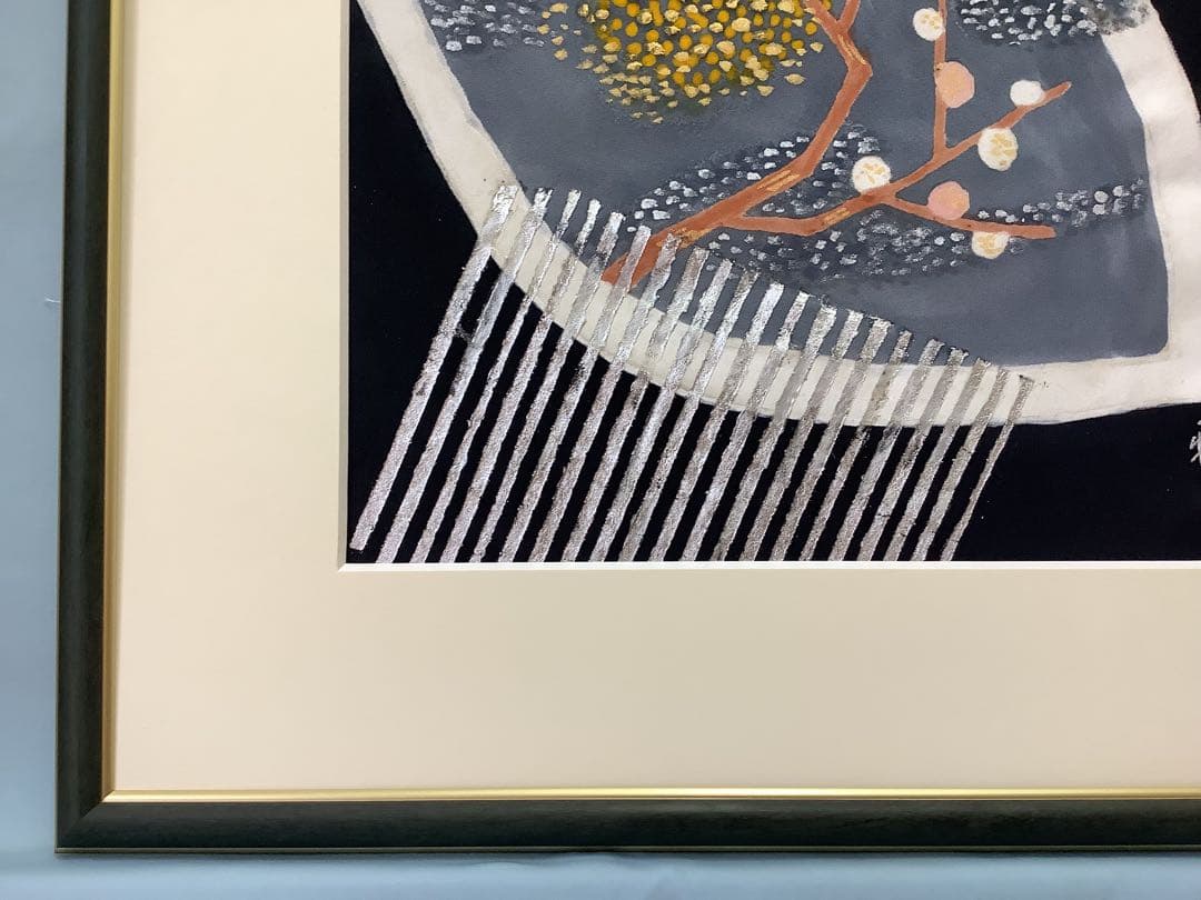 安達雅一　「白い風」工芸　染額　染織工芸作家　東京友禅　日展会友・日本工芸会会員