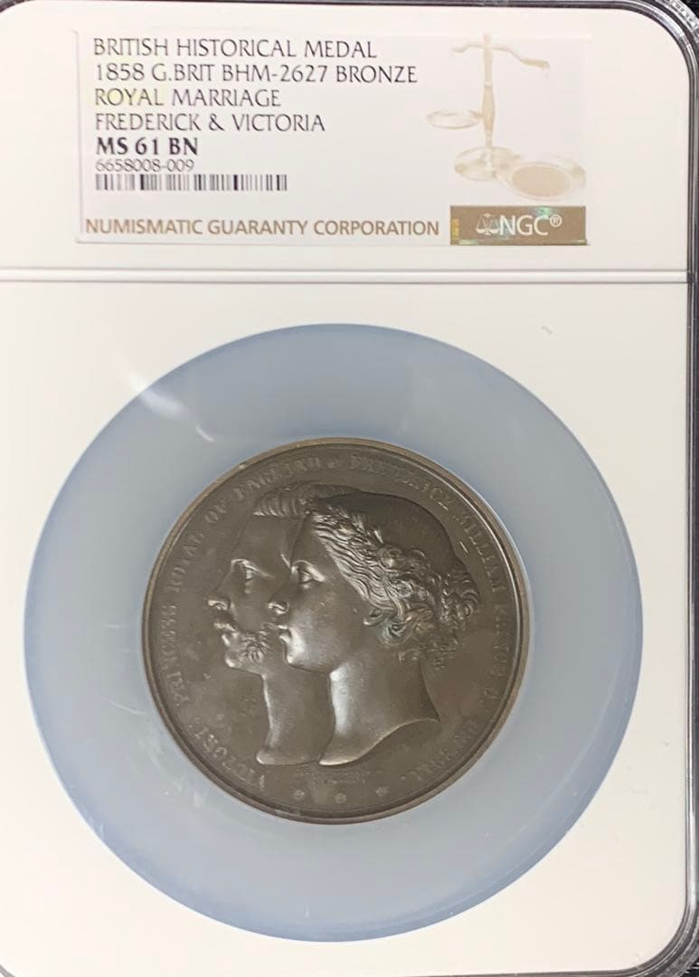 プリンセスヴィクトリアとフリードリヒ・ウィルヘルム 成婚記念メダル 1858年