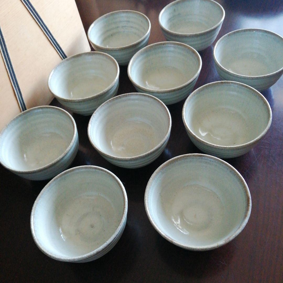 唐津焼　利左衛門　唐津数茶碗　10客　12cm