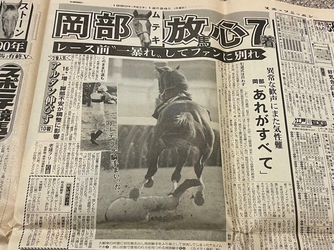 オグリキャップ引退　有馬記念 スポニチ 日刊スポーツ