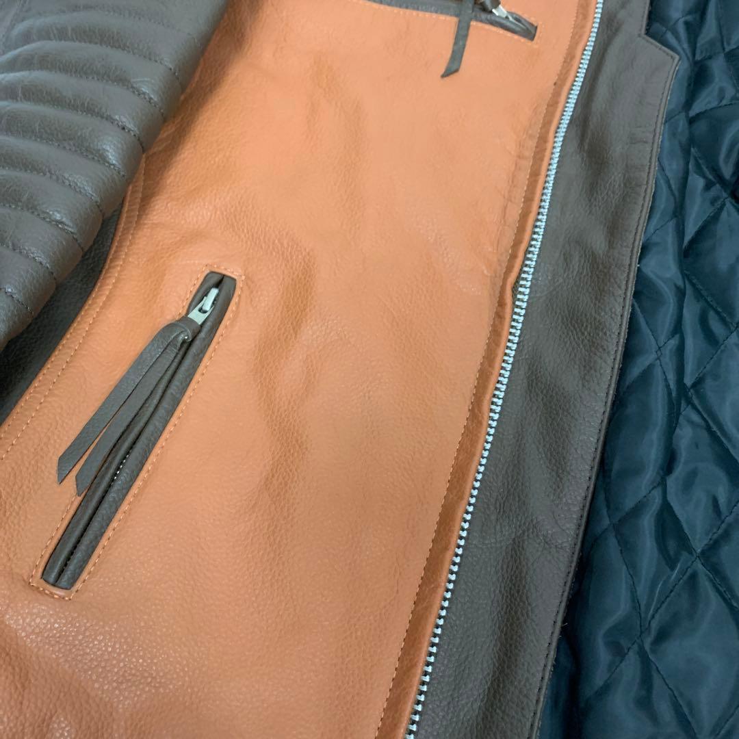 美品！フリーダム革ジャン バッファローレザー シングルライダース ジャケットLL