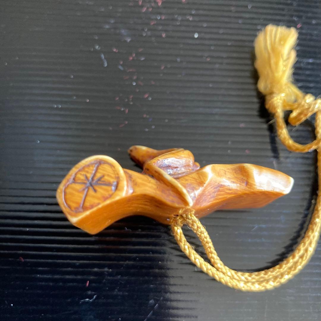 根付け　ヤモリ　玉之銘　時代物　骨董品