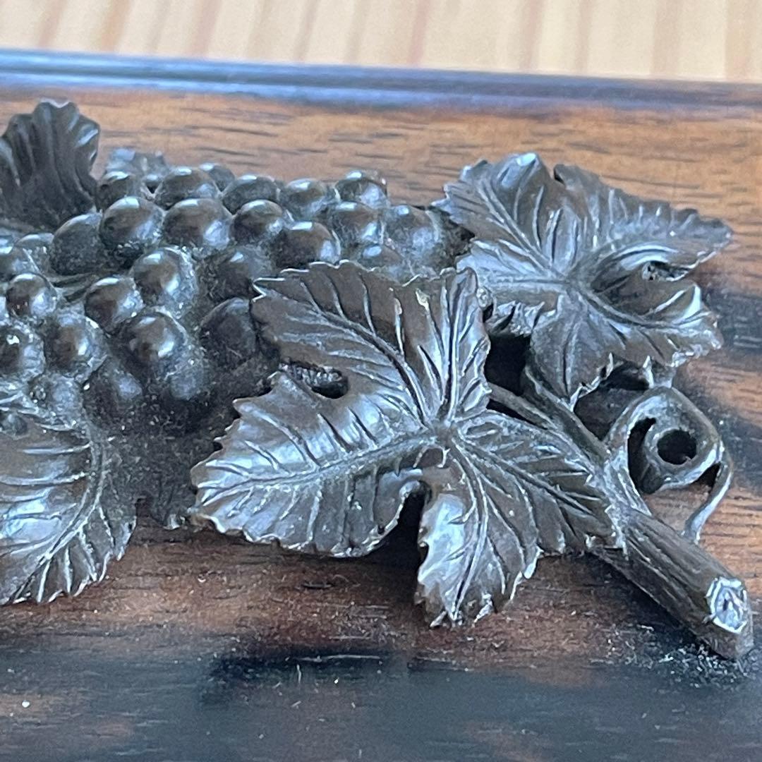 《骨董》細工の綺麗な 丹渓石　小箱★入れ物★黒柿★桐箱付 唐物 骨董