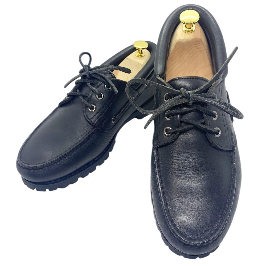 ティンバーランド　26cm デッキシューズ ビブラムソール ブラック 黒 レザー