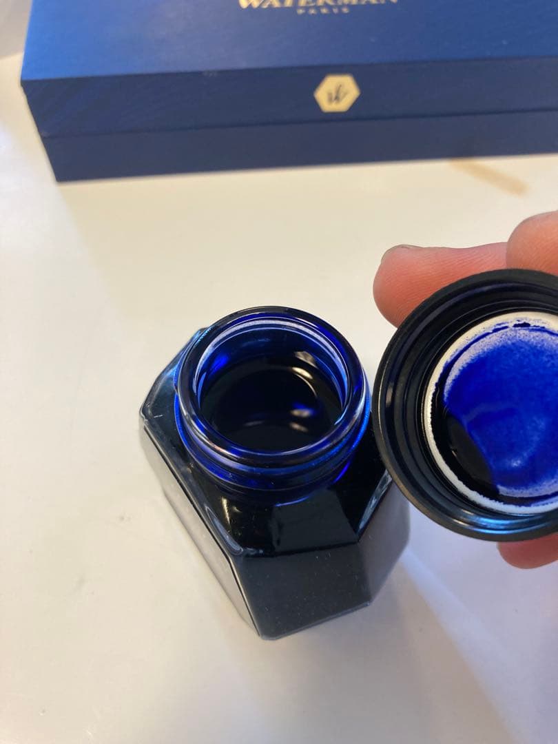 値下げします！WATERMAN 青 万年筆 インクカートリッジ付き