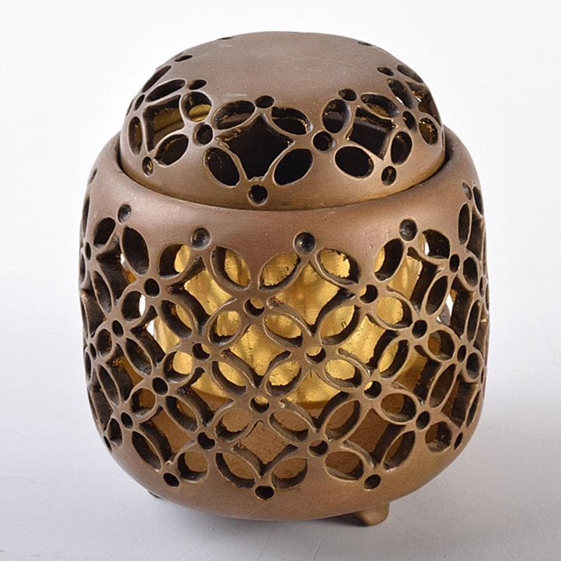 香道具　鋳銅　内金溜　香炉　在銘　M　R7602