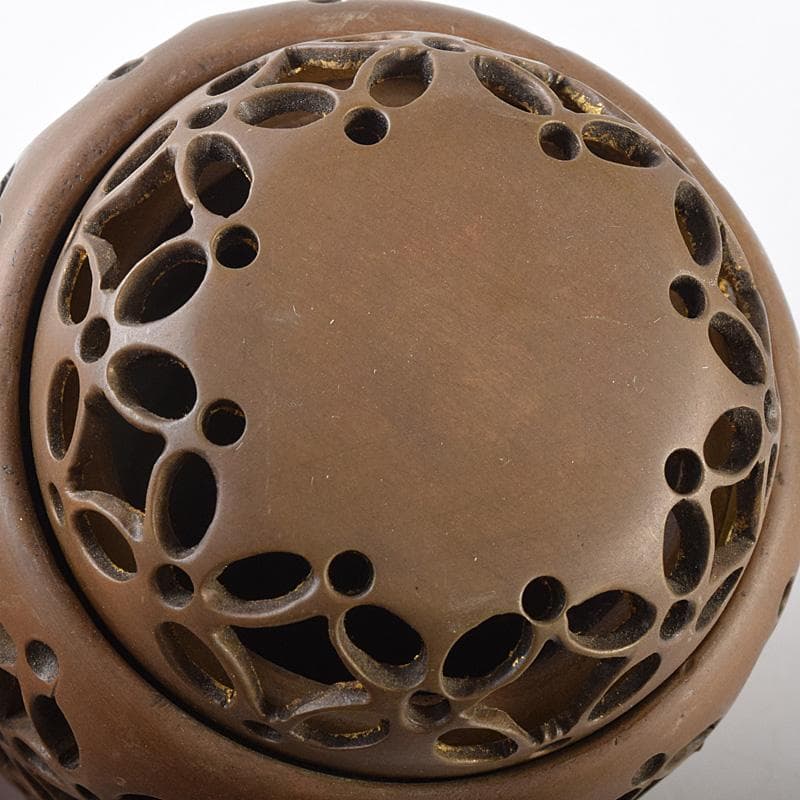 香道具　鋳銅　内金溜　香炉　在銘　M　R7602