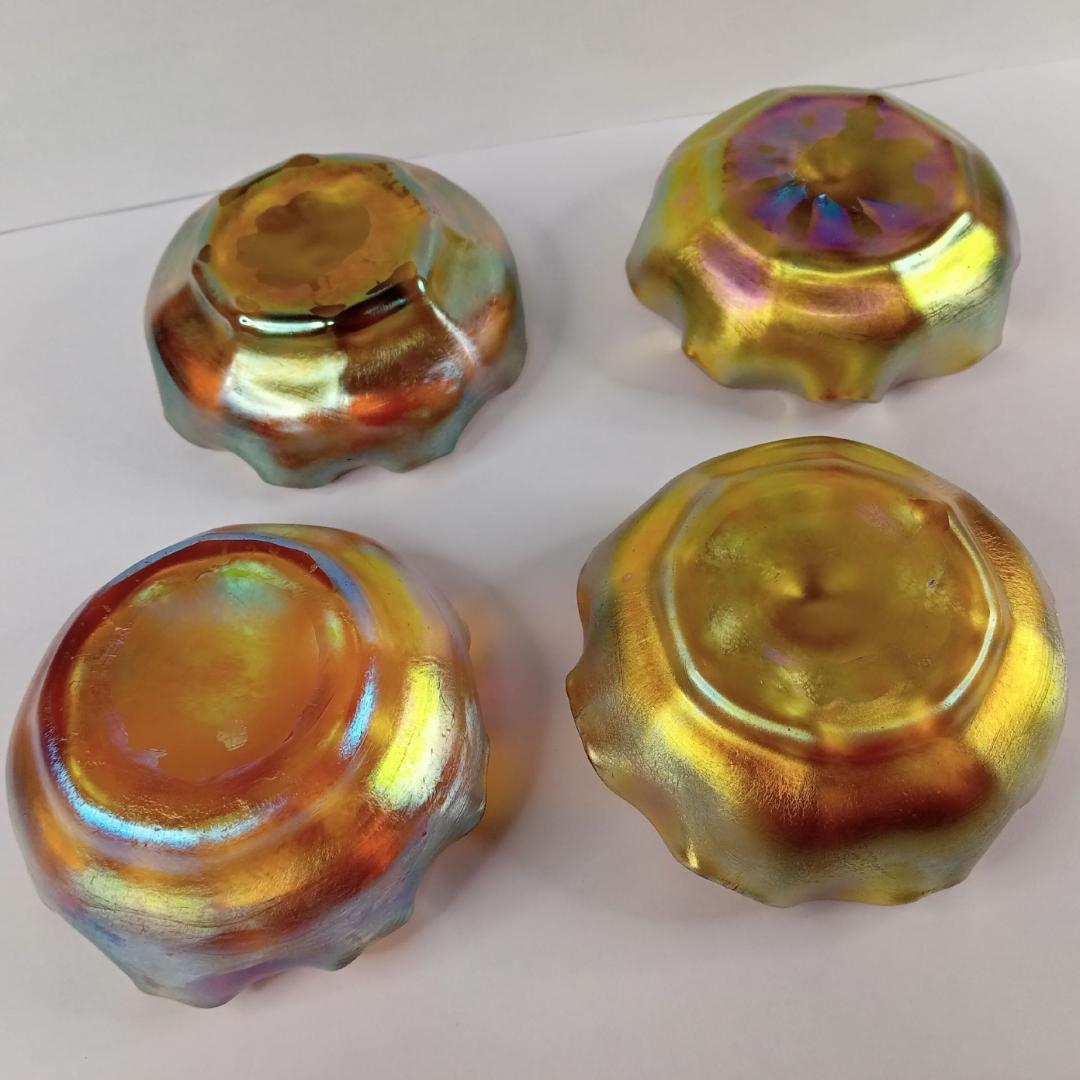 ルイスCティファニー ソルトセラー ファブリルガラス 4つセットq50