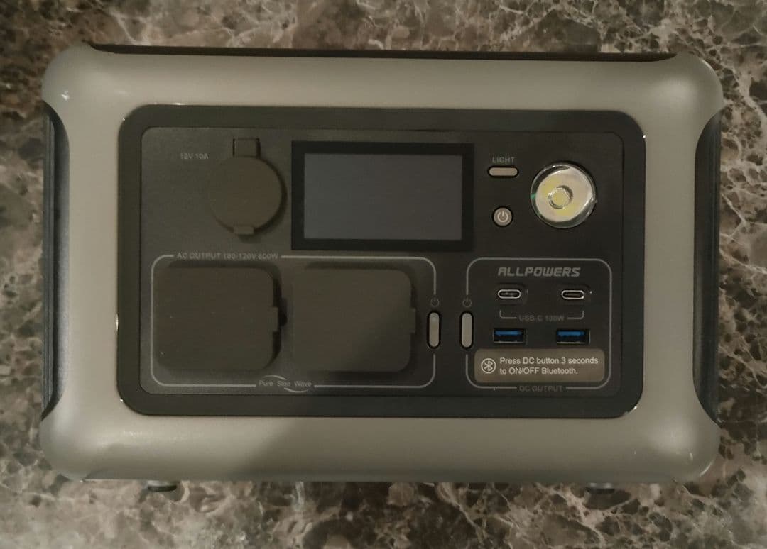 ポータブル電源 299Wh/600Wリン酸鉄ポータブル蓄電池　R600