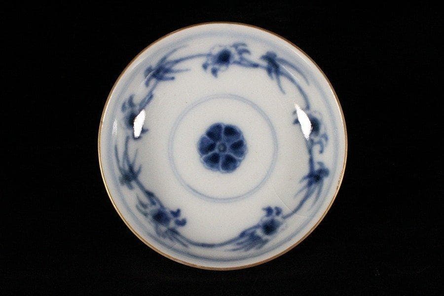 中国美術 彷古 五彩 藻草魚紋 蓋碗 乾隆款 五件 送料無料