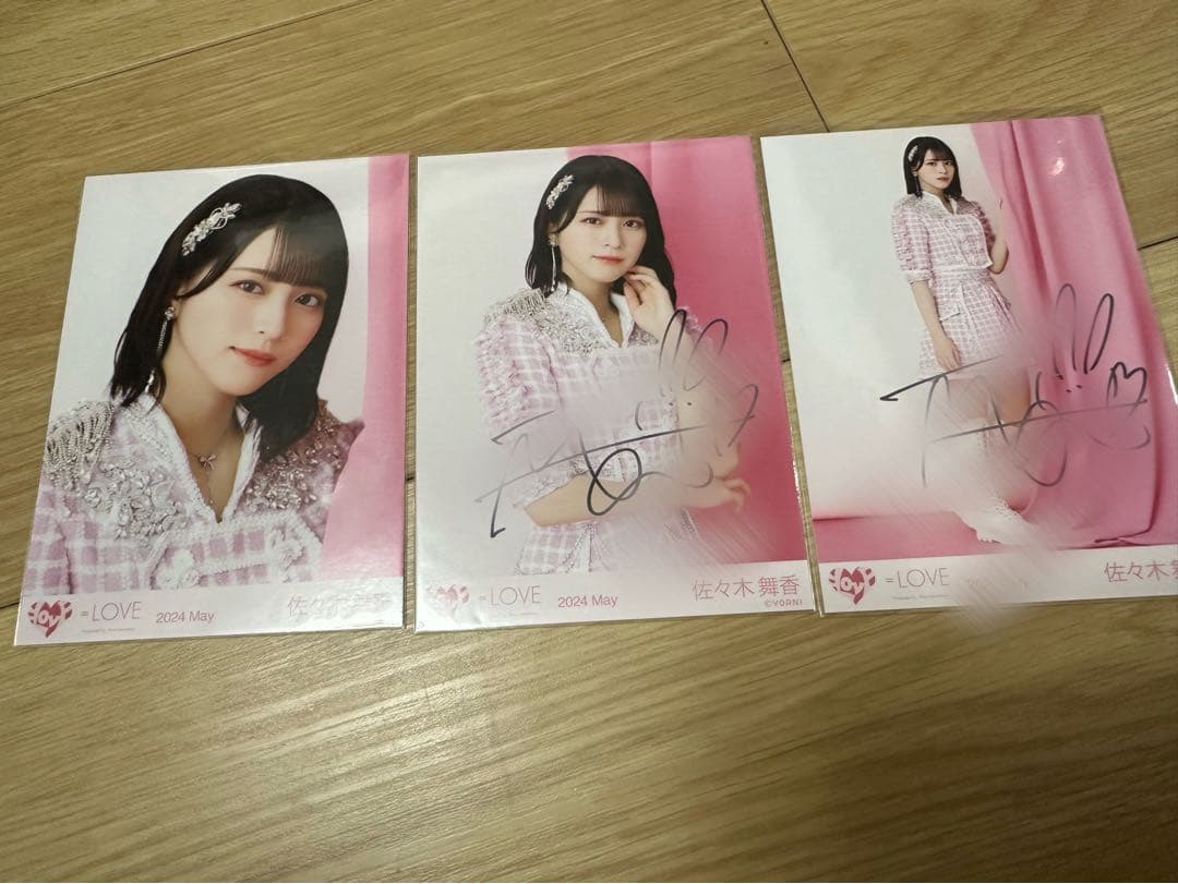 ＝LOVE 佐々木舞香 ナポレオン衣装 直筆 チュウ ヒキ セミコンプ