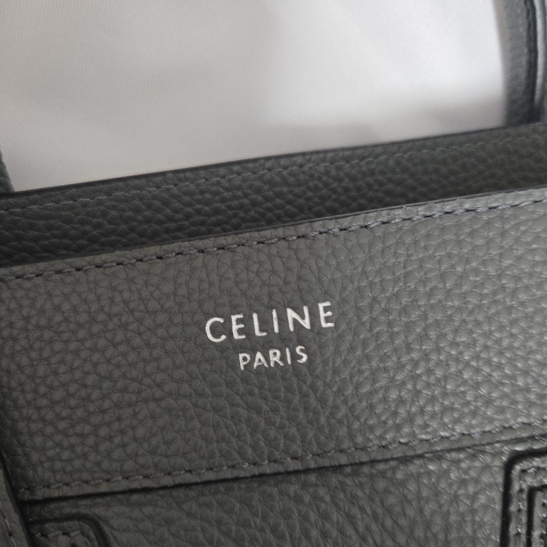 ✨未使用✨セリーヌ　ラゲージ　マイクロショッパー　ハンドバッグ　グレー