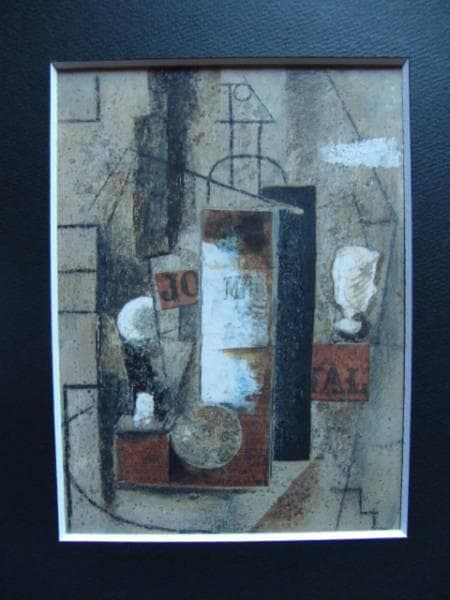 ピカソ、ブルゴーニュのマール瓶、希少画集画、新品額装付