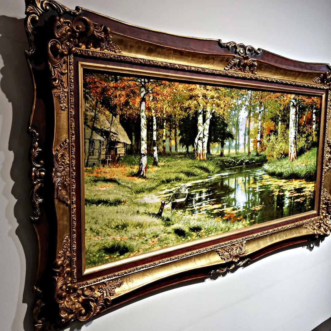 新春初売りセール▼ペルシャ絨毯 額装 タブリーズ 「水辺」