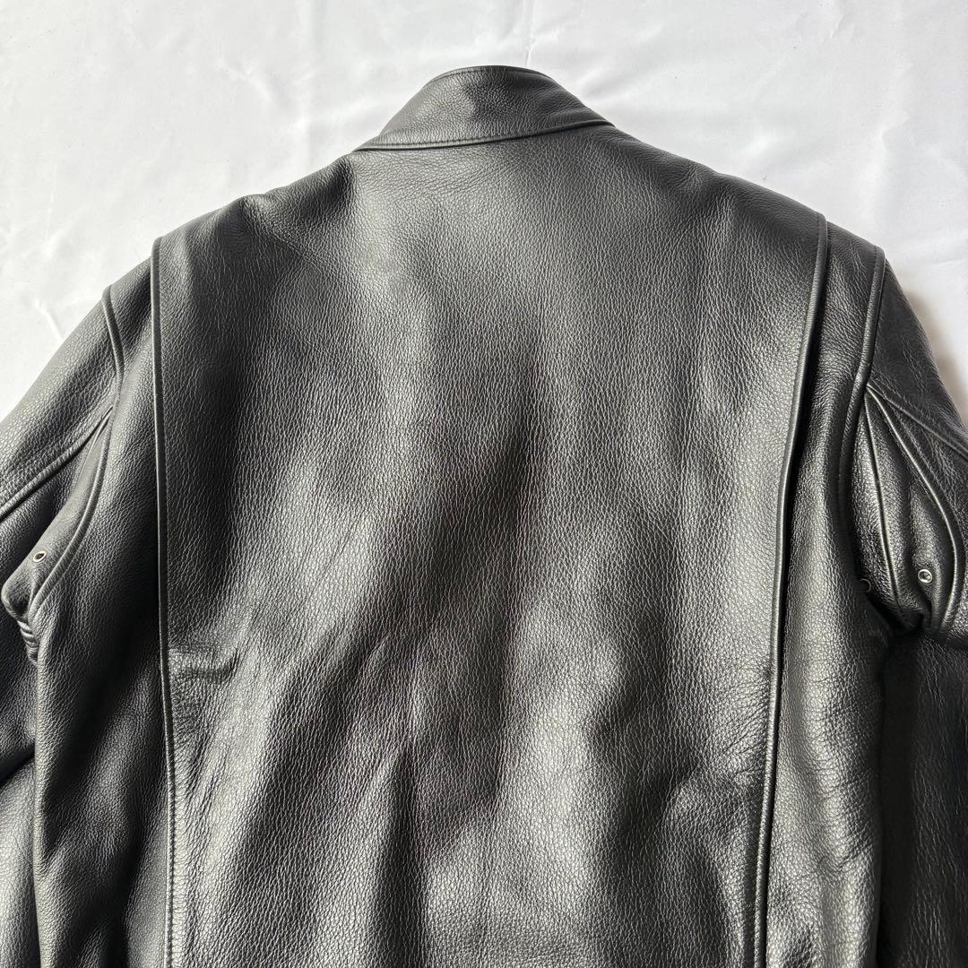 schott ショット USA製 シングルライダース 裏地キルティング ブラック