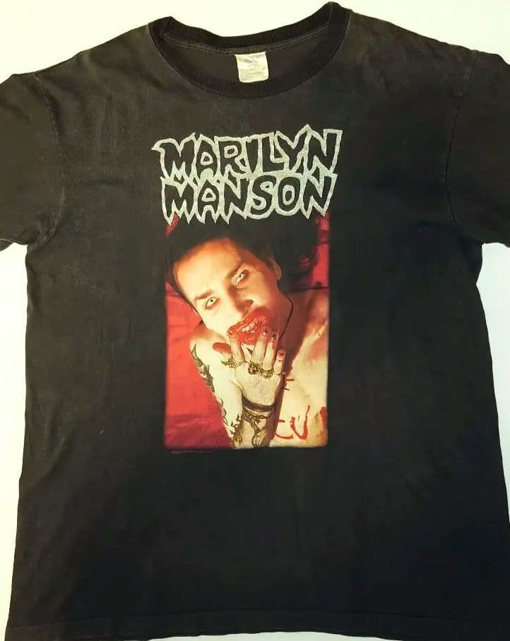 90's マリリンマンソン I am the god of Fuck Tシャツ