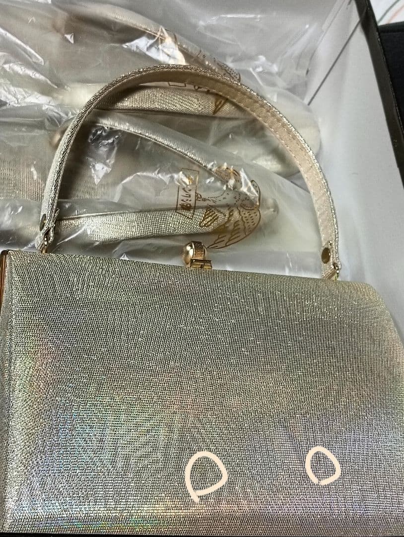 キンワシ印　草履バッグセット　ゴールド　レインボー　着物　和装　和服