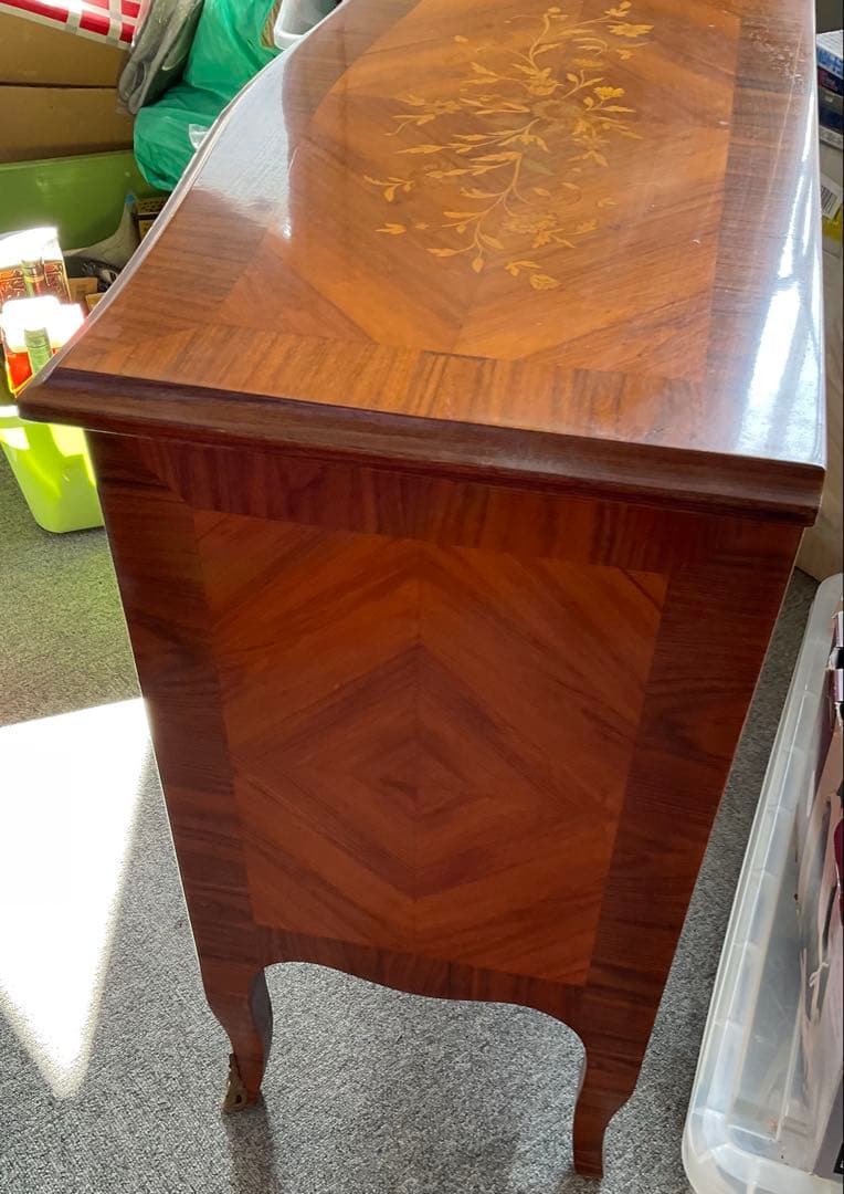 木製装飾チェスト 3段　猫脚　イタリア