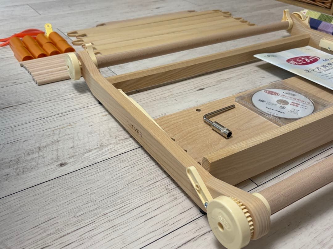 クロバー 咲きおり 60cm 卓上織り機 本体フルセット 50羽綜絖つき