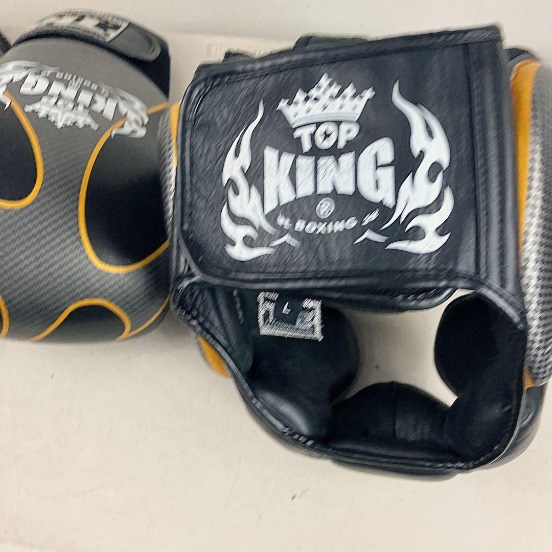 美品　王者ヘッドギア　トップキング キックボクシング　グローブ 14オンス L