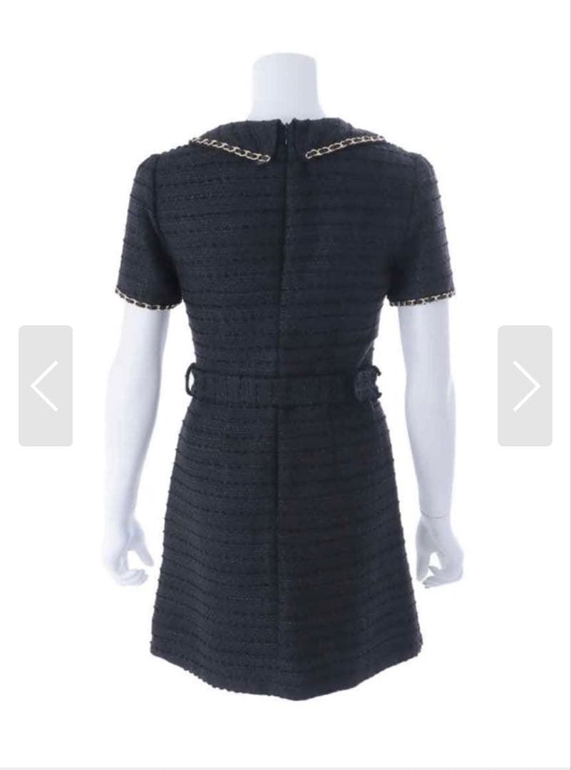 ジュエルズ　ブラックツイードドレス