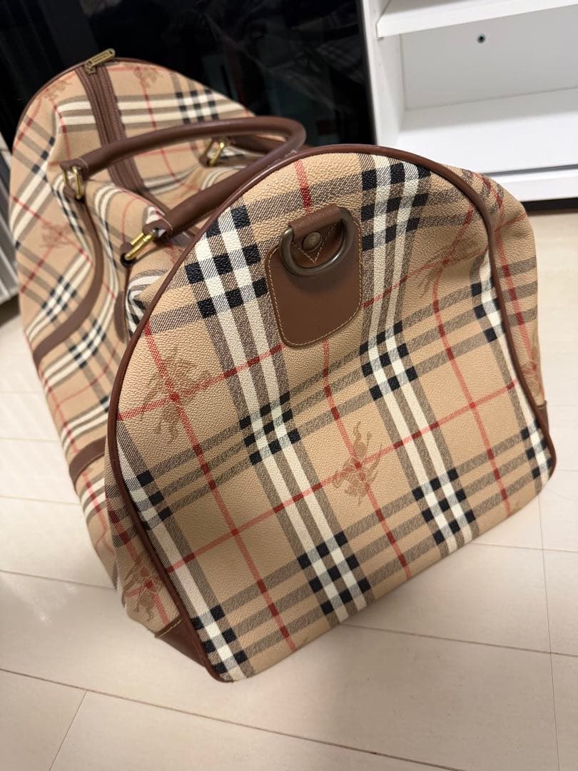 Burberrys バーバリー ノバチェック レザー ボストンバッグ PVC