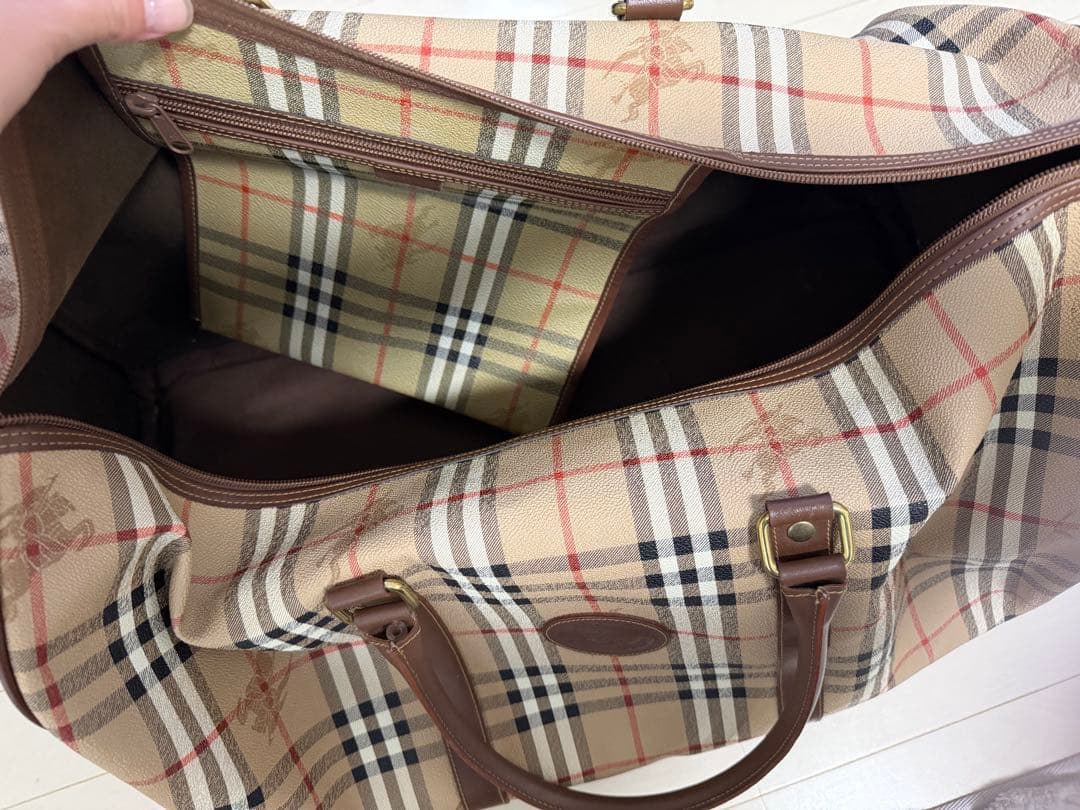 Burberrys バーバリー ノバチェック レザー ボストンバッグ PVC