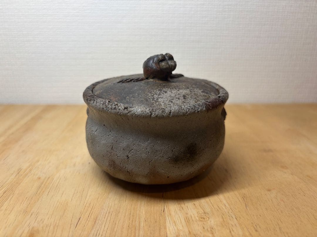 ㊵備前焼 宝瓶 登り窯 ザクロ 柘榴 ざくろ 手びねり 急須