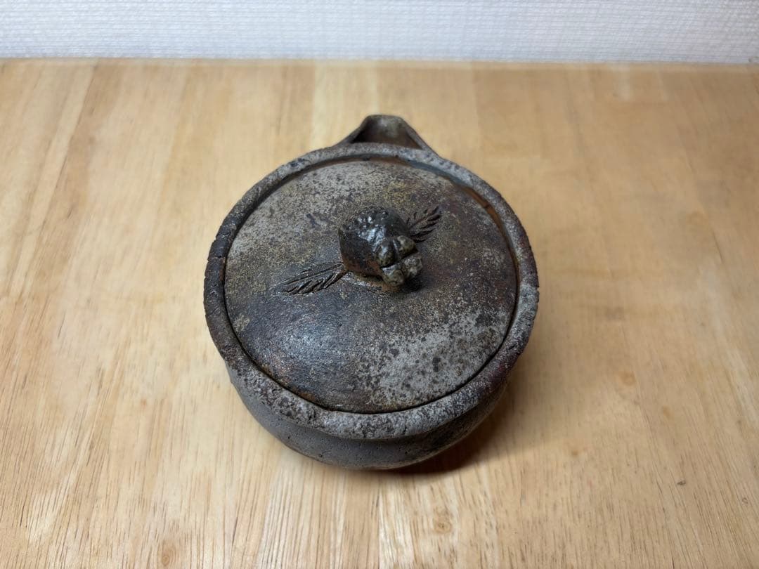 ㊵備前焼 宝瓶 登り窯 ザクロ 柘榴 ざくろ 手びねり 急須