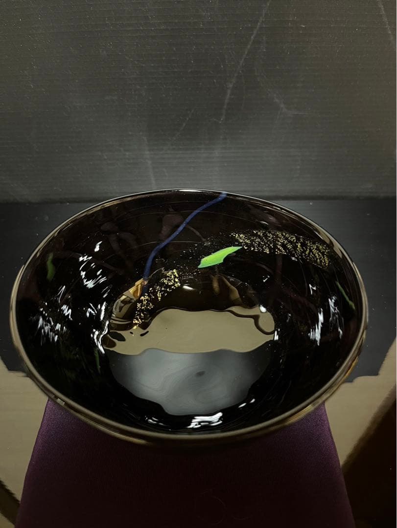 吉野晃司　ガラス茶碗　義山茶碗