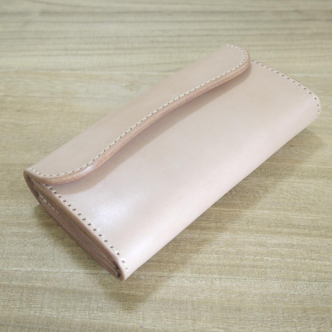 【me.様】　栃木レザー　サドルレザー　赤タグ付　ロングウォレット　三つ折り