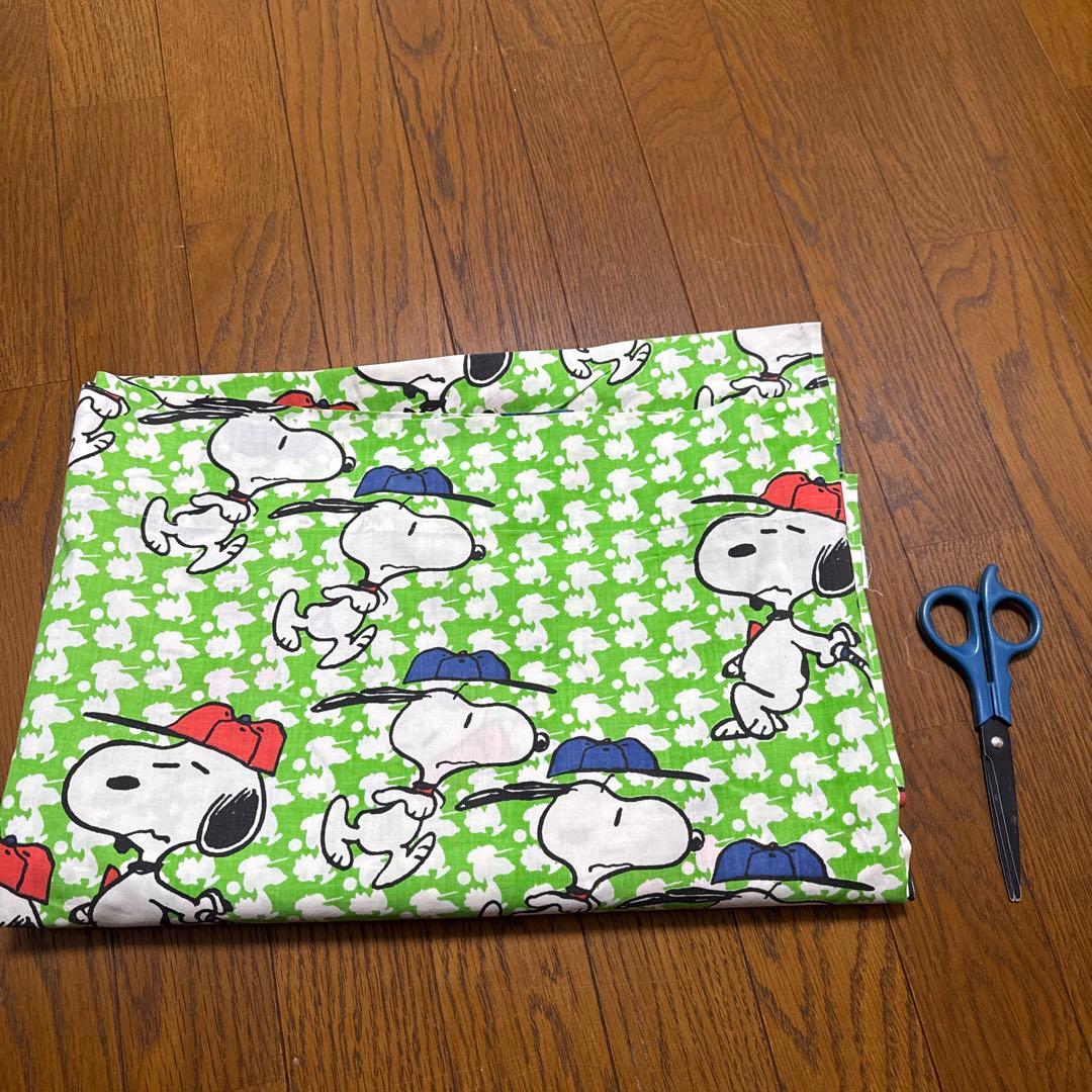SNOOPY ビンテージ　カーテン　シーツ　USA製　170×240