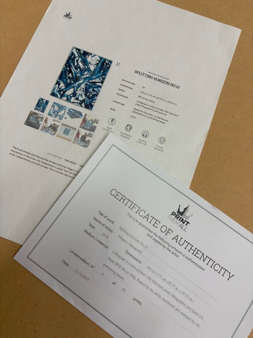 真作 山口歴 Meguru Yamaguchi Print Them All